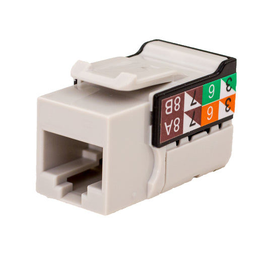 Vertical Cable Cat6A Keystone Jack - 110 Style