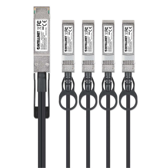 Intellinet 40G QSFP+ to 4 x 10G SFP+ Passive DAC Breakout Cable