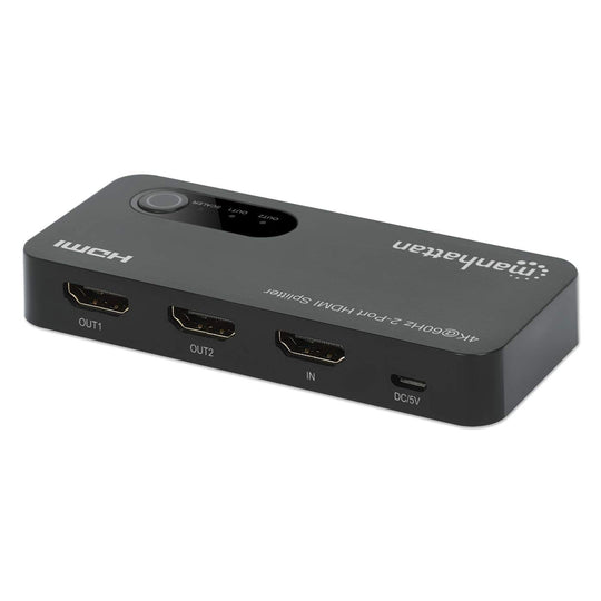 Manhattan 4K@60Hz 2-Port HDMI Splitter with Downscaling, 207614