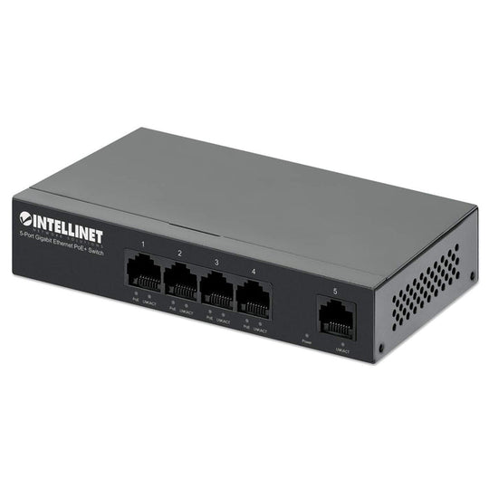 Intellinet 5-Port Gigabit Ethernet PoE+ Switch, 561792