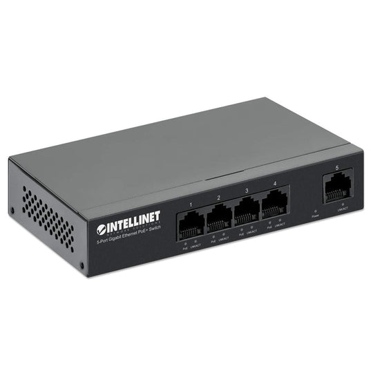 Intellinet 5-Port Gigabit Ethernet PoE+ Switch, 561792