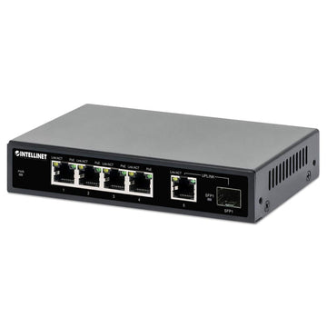 Intellinet 5-Port Gigabit Ethernet PoE+ Switch with SFP Port, 561822