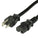 World Cord 5-15P to C15 15A 125V 14/3 SJT Power Cord - Black