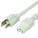 World Cord 5-15P to C15 15A 125V 14/3 SJT Power Cord - White