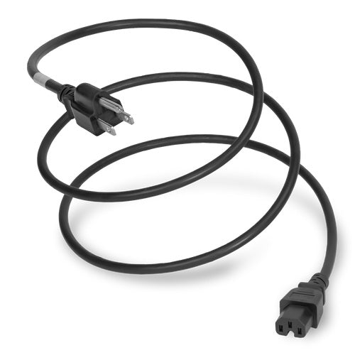 World Cord 5-15P to C15 15A 125V 14/3 SJT Power Cord - Black
