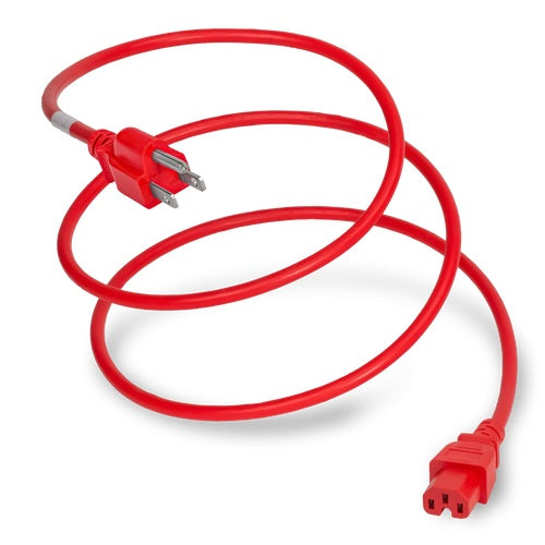 World Cord 5-15P to C15 15A 125V 14/3 SJT Power Cord - Red