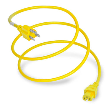 World Cord 5-15P to C15 15A 125V 14/3 SJT Power Cord - Yellow