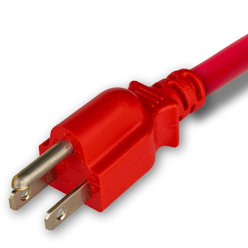 World Cord 5-15P to C15 15A 125V 14/3 SJT Power Cord - Red