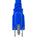 World Cord 5-15P to C15 15A 125V 14/3 SJT Power Cord - Blue