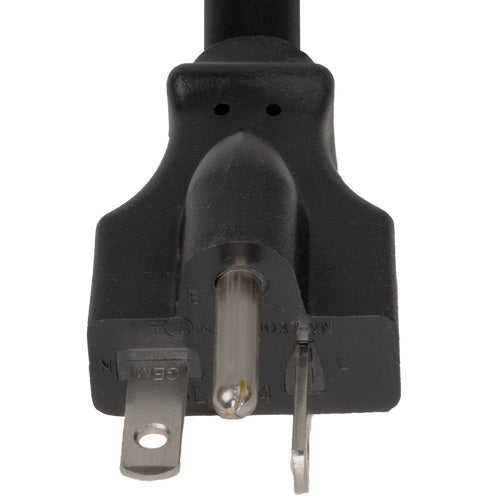 World Cord 5-20P to 5-15/20R T-SLOT 105c 20A 125V 12/3 SJT Power Cable - Black