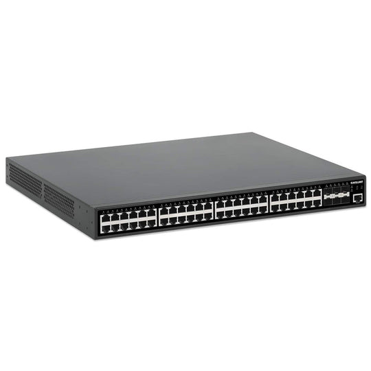 Intellinet 54-Port L2+ Fully Managed PoE+ Switch with 48 Gigabit Ports and 6 SFP+ Uplinks, 561969