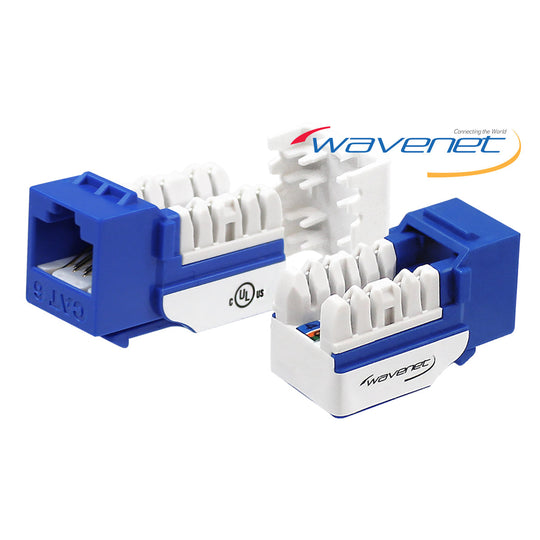 Wavenet Cat6, SDJ-Series, UTP, 110-Type, 8P8C, RJ-45, Keystone Jack, T568A/B