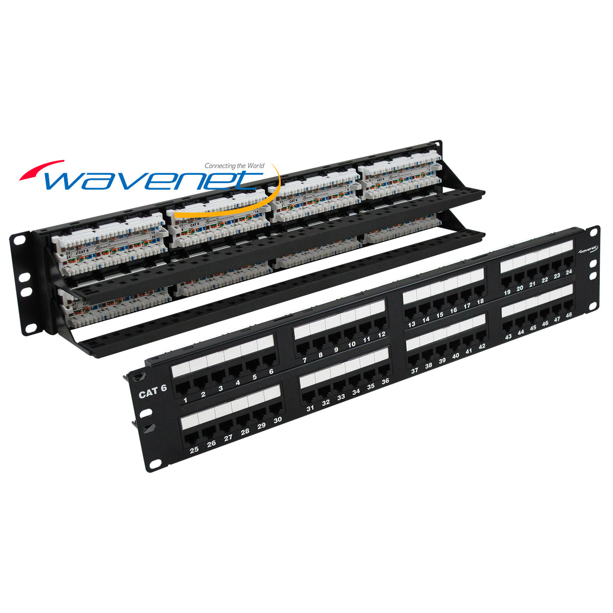 Wavenet Cat6, 110-Type, Patch Panel, T568A/B, W/Rear Cmgt. Panels ...