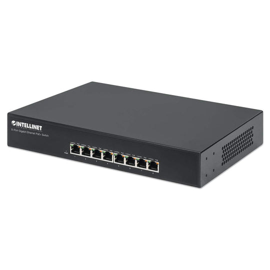 Intellinet 8-Port Gigabit Ethernet PoE+ Switch, 560641