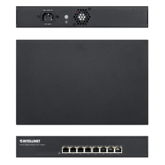 Intellinet 8-Port Gigabit Ethernet PoE+ Switch, 560641