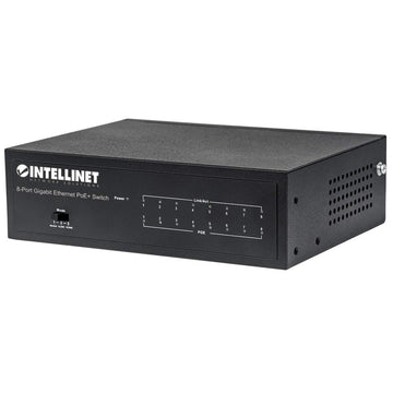 Intellinet 8-Port Gigabit Ethernet PoE+ Switch, 561204