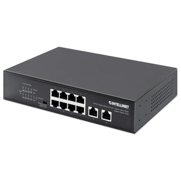 Intellinet 8-Port Gigabit Ethernet PoE+ Switch with 2 RJ45 Gigabit Uplink Ports, 561402