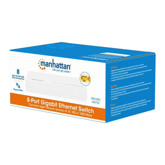 Manhattan 8-Port Gigabit Ethernet Switch, 560702