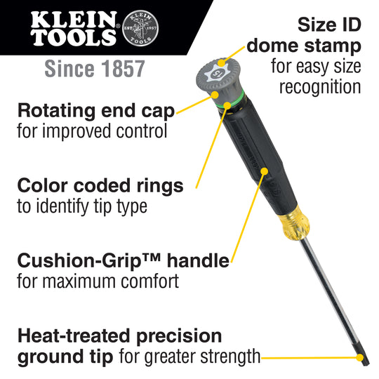 Klein Tools Precision Screwdriver Set, Slotted, Phillips, and TORX® 8-Piece