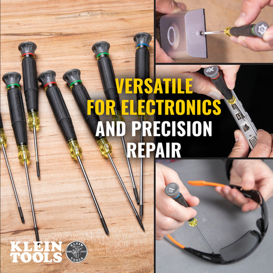 Klein Tools Precision Screwdriver Set, Slotted, Phillips, and TORX® 8-Piece