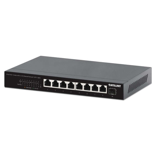 Intellinet 9-Port PoE++ Switch with 8 x 2.5G Ethernet Ports and 1 SFP+ Uplink