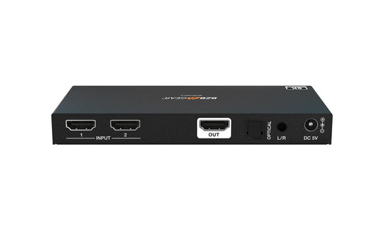 BZBGEAR 8K UHD HDMI 2.1 Switcher with Audio De-embedder (8K60, 4K120Hz 4:4:4 10bit VRR, FVA, ALLM support) - 2x1