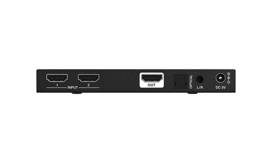 BZBGEAR 8K UHD HDMI 2.1 Switcher with Audio De-embedder (8K60, 4K120Hz 4:4:4 10bit VRR, FVA, ALLM support) - 2x1