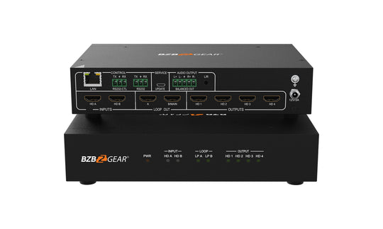 BZBGEAR 4K UHD HDMI Video Wall Processor/Switcher with IP/Audio/RS-232 for up to 4 Tvs