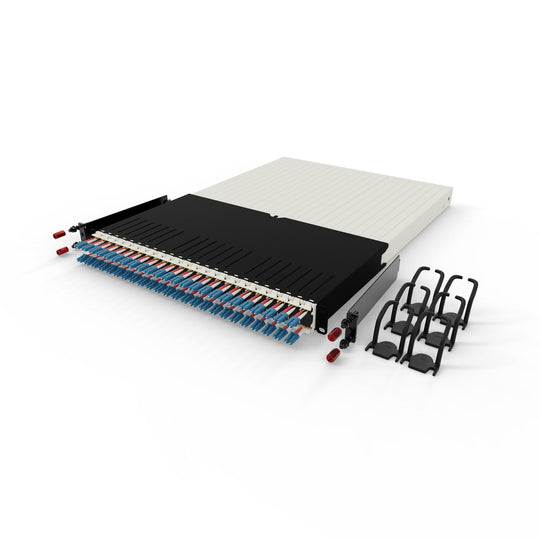 Patchbox ONE 30RU Fiber Optic Cable Management System - 24-Port Patch Panel, Retractable Cables for 19" Racks (1.8m / 6ft) 
