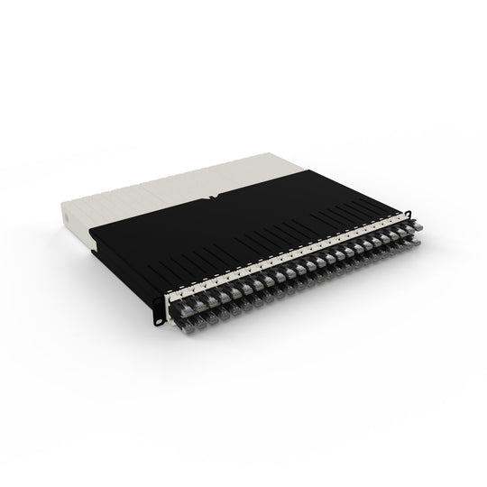 Patchbox ONE 8RU Cat.6a - 24-Port Patch Panel w/ Retractable Cable Management System for 19” Racks (0.8m / 2.6ft)