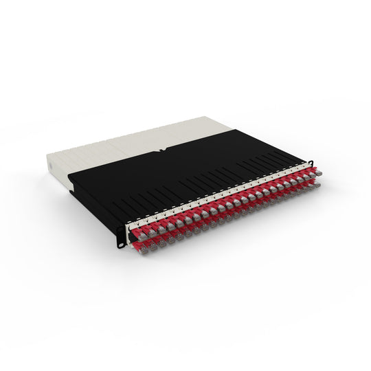 Patchbox ONE 8RU Cat.6a - 24-Port Patch Panel w/ Retractable Cable Management System for 19” Racks (0.8m / 2.6ft)
