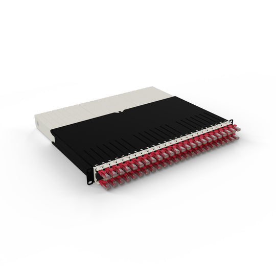 Patchbox ONE 8RU Cat.6a - 24-Port Patch Panel w/ Retractable Cable Management System for 19” Racks (0.8m / 2.6ft)