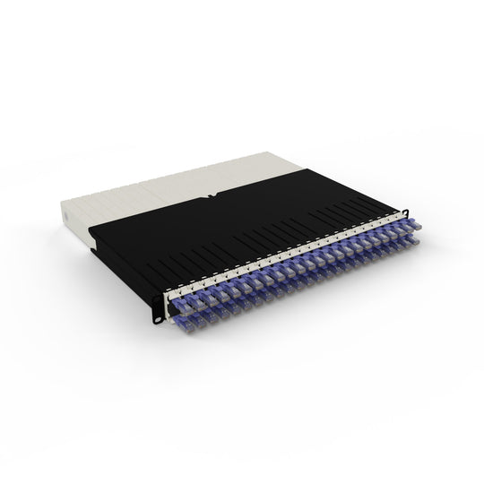 Patchbox ONE 8RU Cat.6a - 24-Port Patch Panel w/ Retractable Cable Management System for 19” Racks (0.8m / 2.6ft)