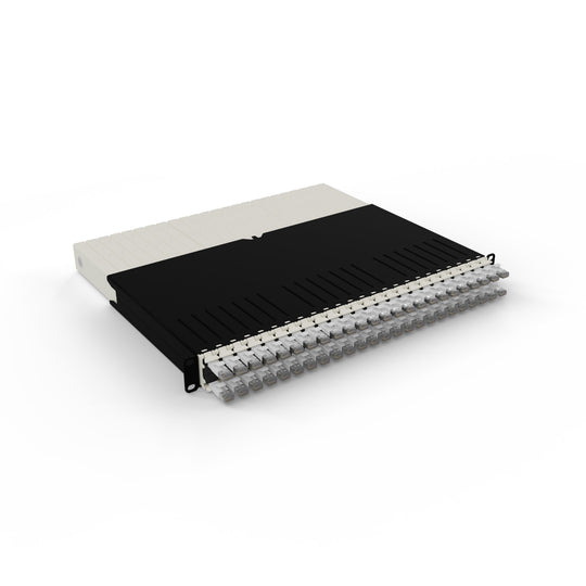 Patchbox ONE 8RU Cat.6a - 24-Port Patch Panel w/ Retractable Cable Management System for 19” Racks (0.8m / 2.6ft)