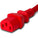 World Cord C14 to C13 10A 250V 18/3 SVT Power Cord - Red