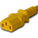 World Cord LOCKING C20 to C13 15A 250V 14/3 SJT Power Cord - Yellow