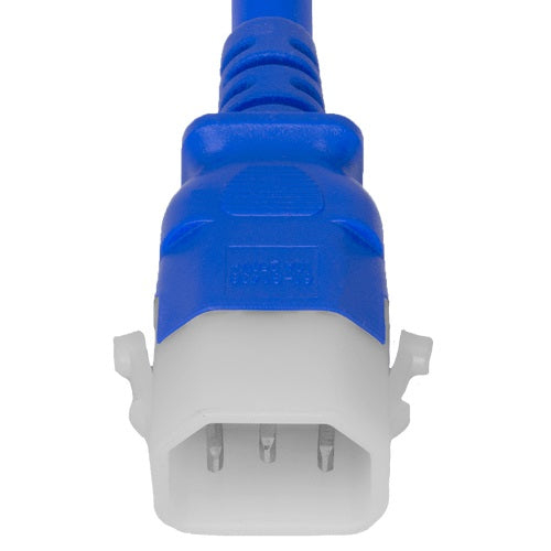 World Cord P-Lock C14 to C19 15A 250V 14/3 SJT Power Cord - Blue