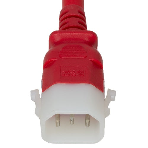 World Cord P-LOCK C14 to C15 15A 250V 14/3 SJT Power Cord - Red