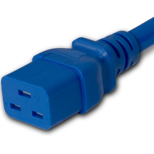 World Cord P-Lock C14 to C19 15A 250V 14/3 SJT Power Cord - Blue