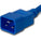 World Cord C20 to C21 20A 250V 12/3 SJT Power Cord - Blue