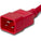 World Cord C20 to C21 20A 250V 12/3 SJT Power Cord - Red