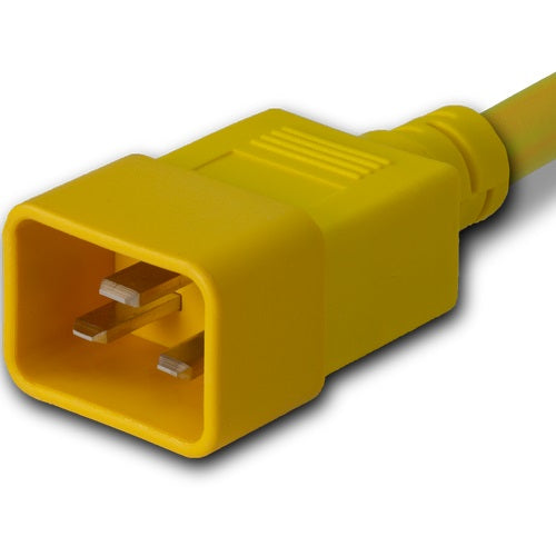World Cord C20 C15 15A 250V 14/3 SJT 105c Power Cord - Yellow