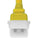 World Cord LOCKING C20 to C13 15A 250V 14/3 SJT Power Cord - Yellow