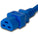World Cord C20 to C21 20A 250V 12/3 SJT Power Cord - Blue