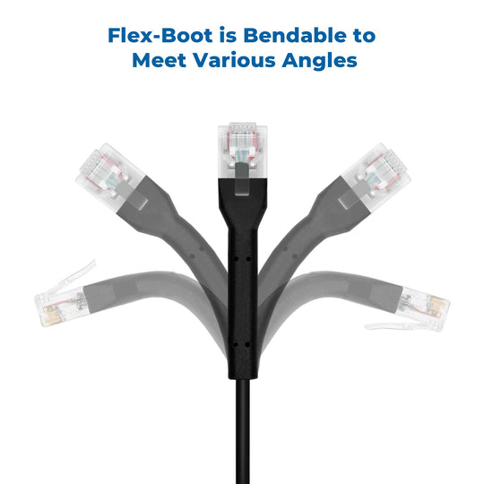 Cat6A UTP Bendable Slim Ethernet Network Cable, 28AWG - Black