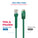Cat6A UTP Bendable Slim Ethernet Network Cable, 28AWG - Green