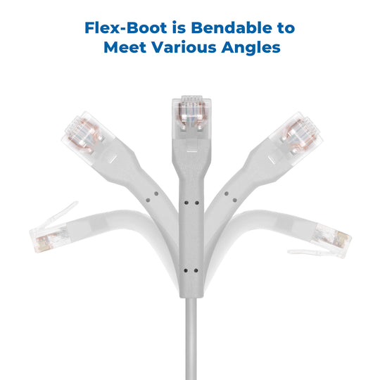 Cat6A UTP Bendable Slim Ethernet Network Cable, 28AWG - Gray