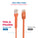 Cat6A UTP Bendable Slim Ethernet Network Cable, 28AWG - Orange