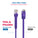 Cat6A UTP Bendable Slim Ethernet Network Cable, 28AWG - Purple
