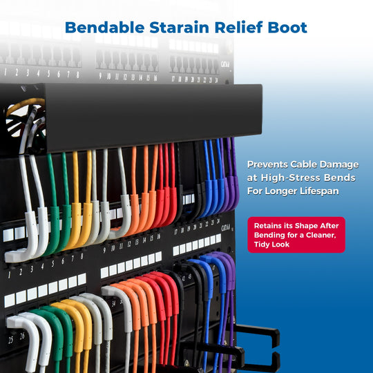 Cat6A UTP Bendable Slim Ethernet Network Cable, 28AWG - White